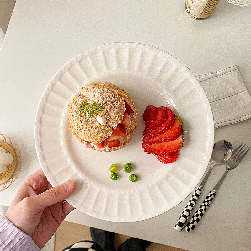 Juego de platos de cerámica europeos para el hogar, cuencos decorativos de cereales para el desayuno, platos de ensalada de frutas de escritorio para restaurante occidental