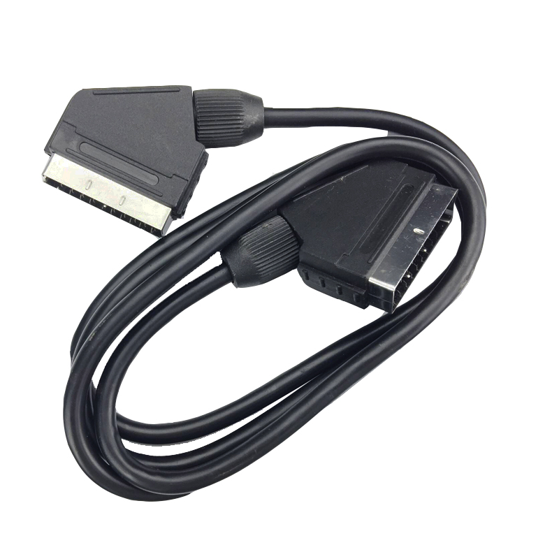 0.7M scart to Scart cable male to male 70CM Nickel-plated for TV DVD STB with Scart port