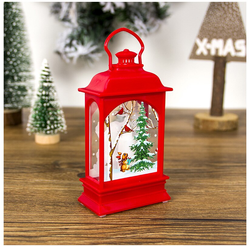 Lanterne Led élan/neige/père noël , décoration de fête de noël, maison, extérieur, fournitures de fête