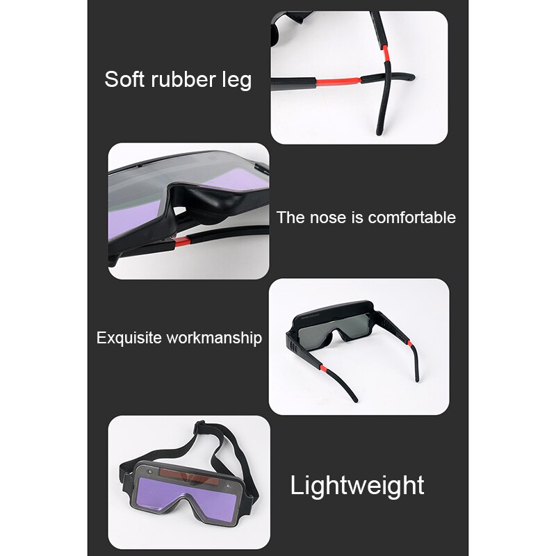 Gafas de soldadura de oscurecimiento automático, gafas protectoras de seguridad para soldar, antideslumbrantes, GQ