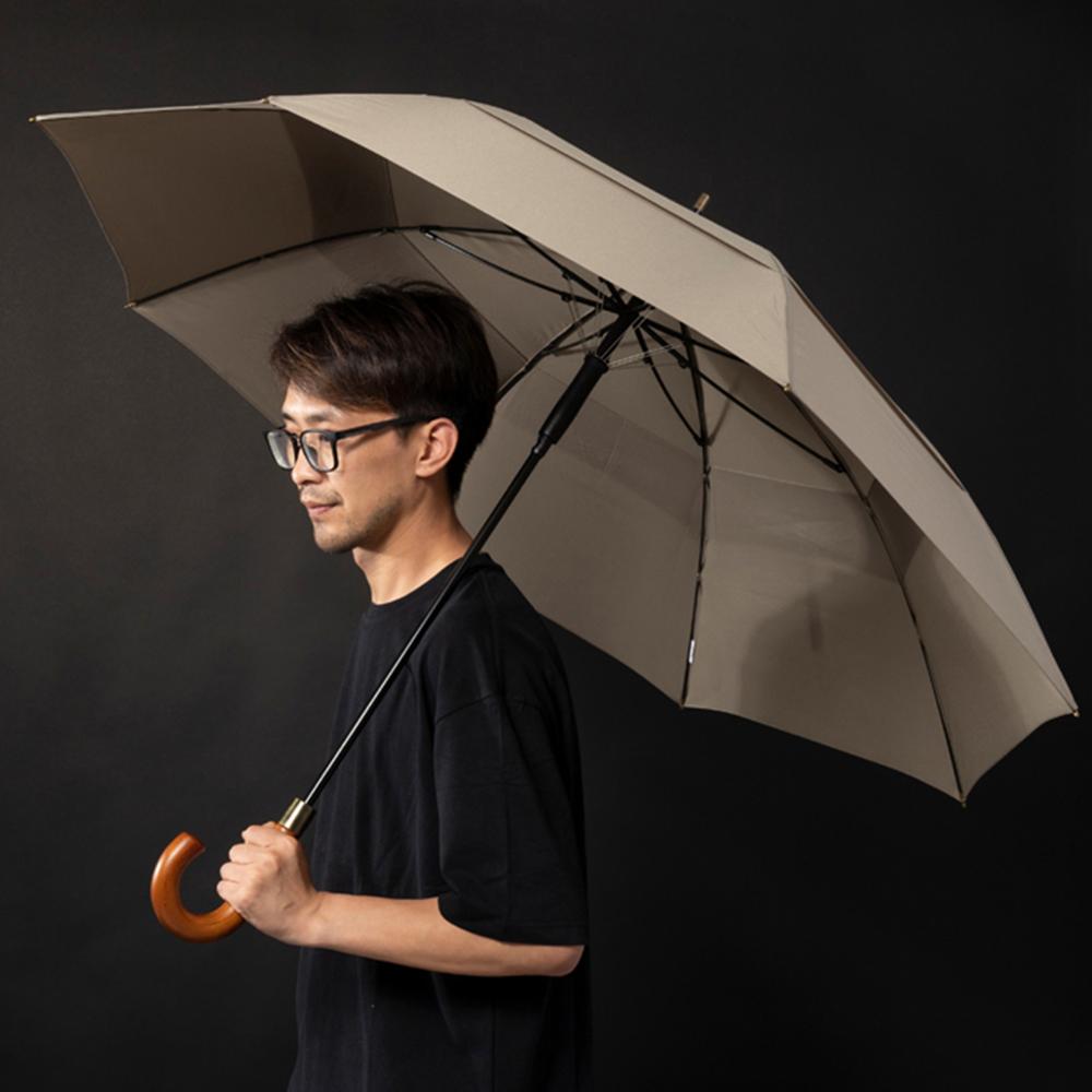 Parachase Big Umbrella Men Women Rain Double Layer Windproof 8 Ribs Wood Long Handle Umbrella Automatic Strong Guarda Chuva