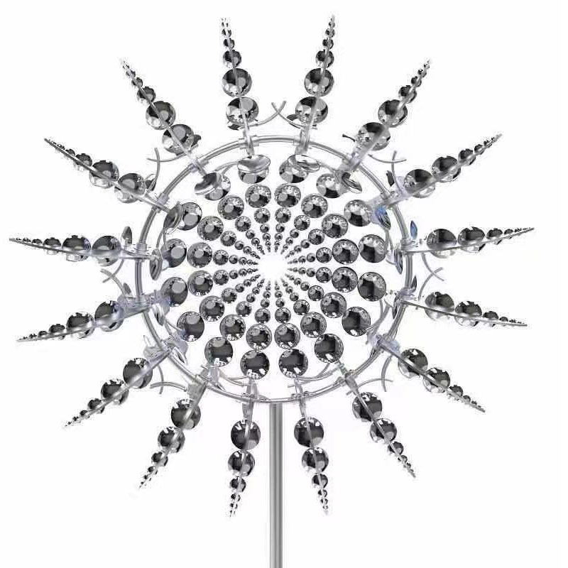 Unique and Magical Metal Windmill Outdoor Patio Lawn Garden Decoration 2022 Outdoor Wind Spinner Wind Collector Catcher: Windmill A