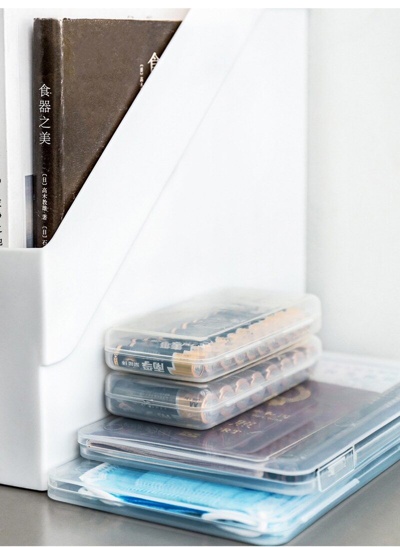 Transparent Plastic Boxes Playing Card Container Plastic Storage Case Mask Box Card Pack Business Card Finishing Box Storage Box