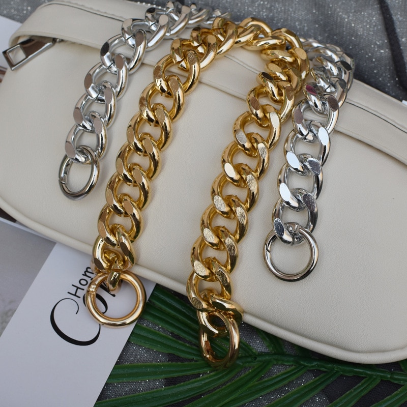 30cm européen et américain petit parfum vent métal aluminium sac chaîne bijoux collier chaîne accessoires sac chaîne