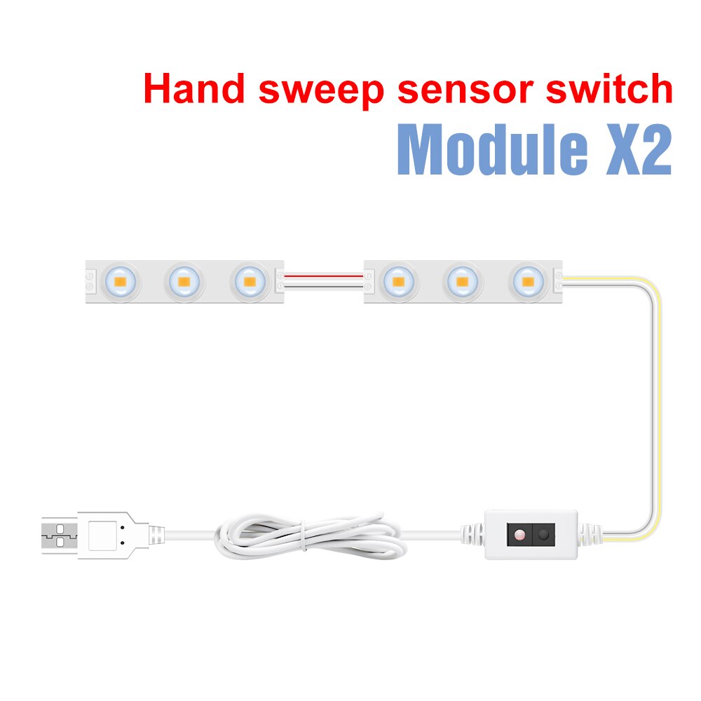 LED Makeup Mirror Light Bulbs USB 12V Hollywood Vanity Mirror With Light Makeup Dressing Table Lighting Dimmable LED Wall Lamp: Type-B-Hand Sweep-2