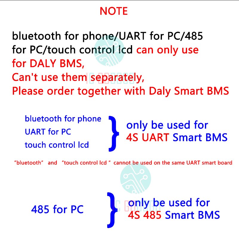 DALY Smart 4 4S 12V Lifepo4 Bordo di Protezione Della Batteria Al Litio 3.2V BMS Intelligente Inizio 30A 40A 60A Continua bluetooth PC RS485