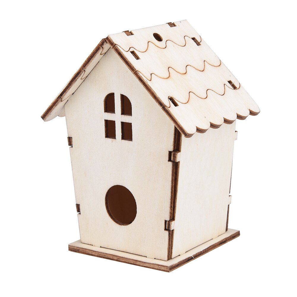 Bird Box Assembled Wooden Outdoor Bird House Diy Nest Dox Nest House Bird House Bird House Wooden Box Garden Decorate