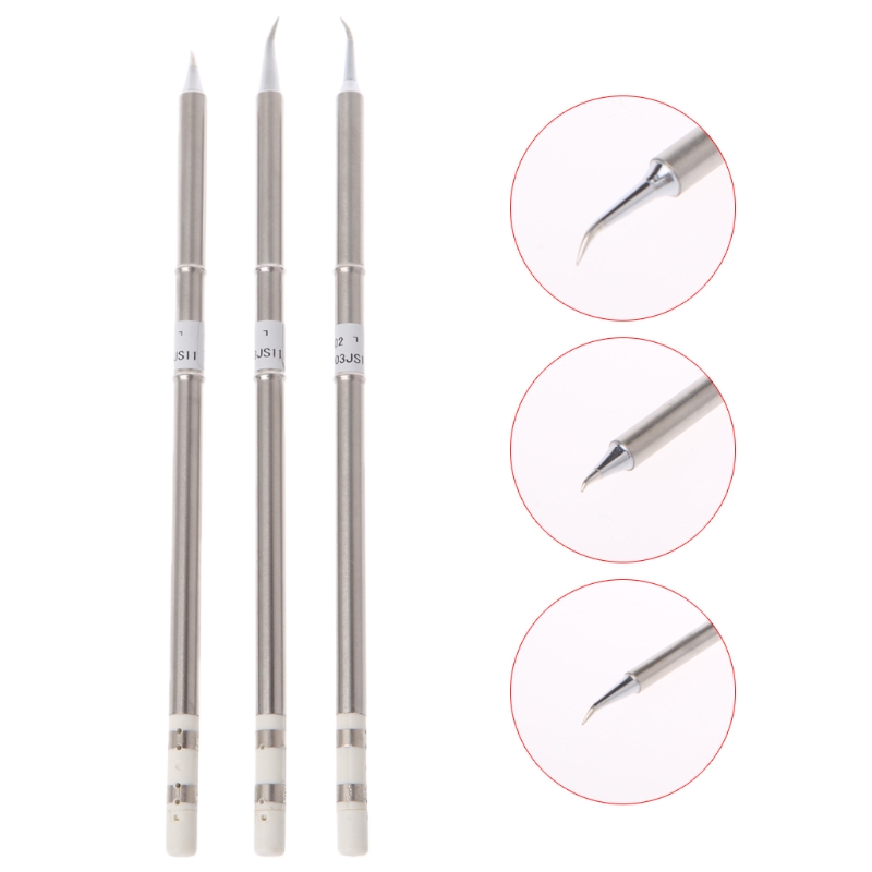 3 Pcs T12-J02 T12-JL02 T12-JS02 Iron Tips Voor Hakko Soldeerstation FX-951 952