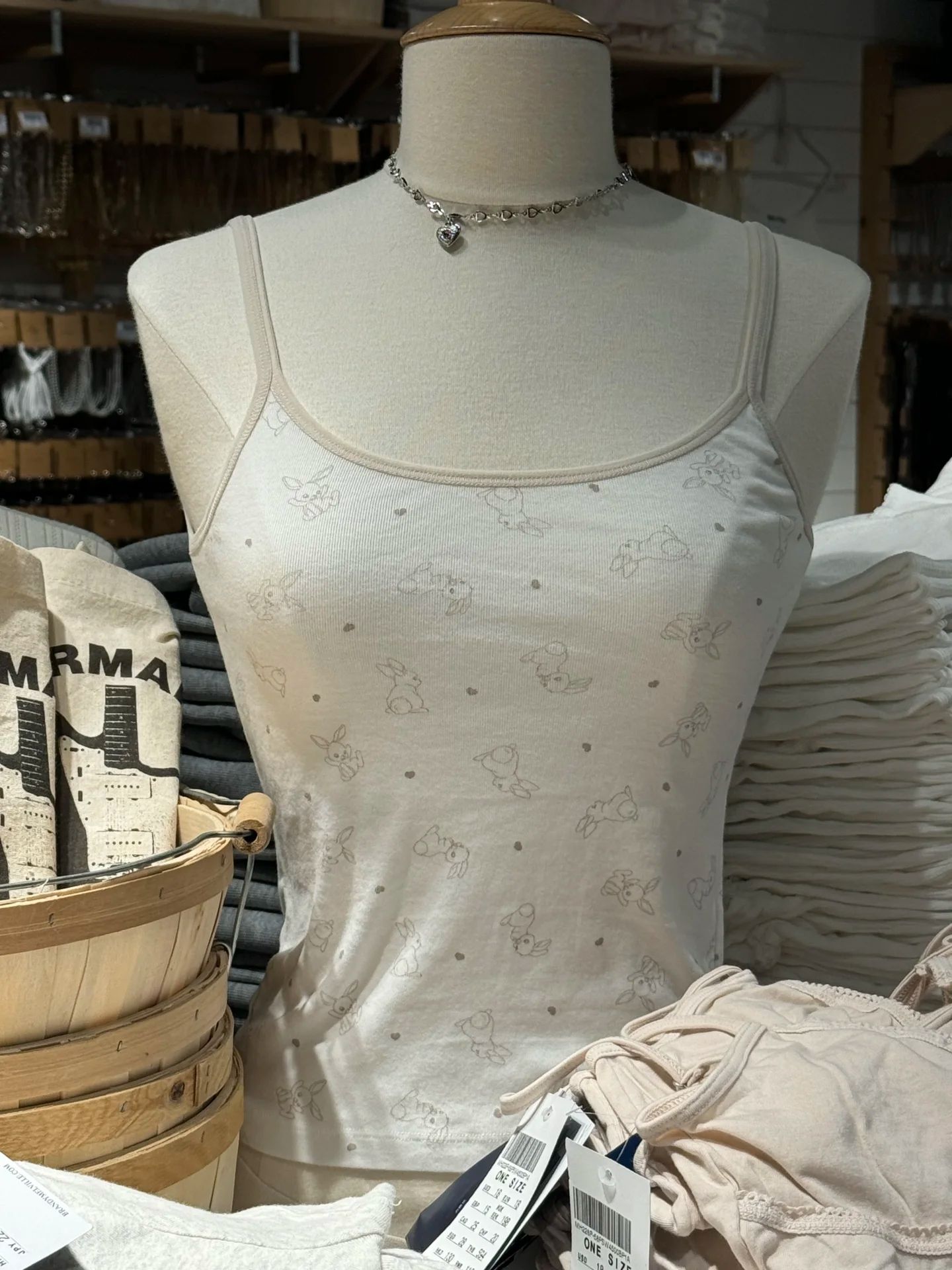 Söt liten hjorttryck smal crop top kvinnor sommar bomull ärmlös beskuren linne harajuku avslappnad söt linnen  y2k: Kaki