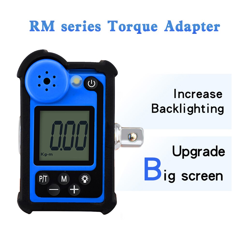 Medidor de torsión de 340N.m, pantalla Digital portátil grande, función de retroiluminación, torsiómetro de tamaño pequeño, función de alarma