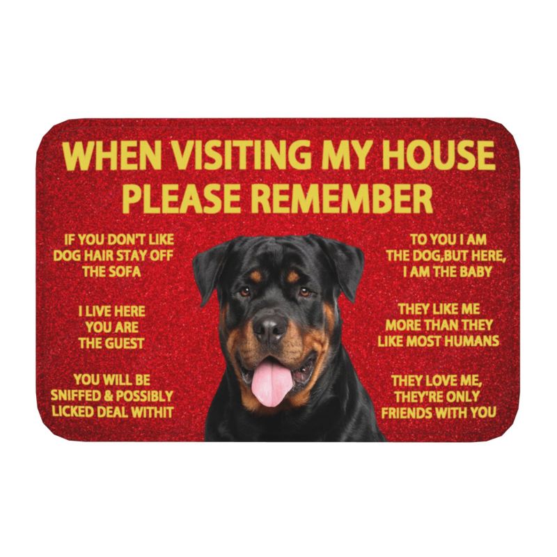 Staffordshire Bull Terrier Dog Quotes Front Door Mat Anti-Slip Outdoor Quick Dry Doormat Kitchen Bedroom Entrance Rug Carpet: black