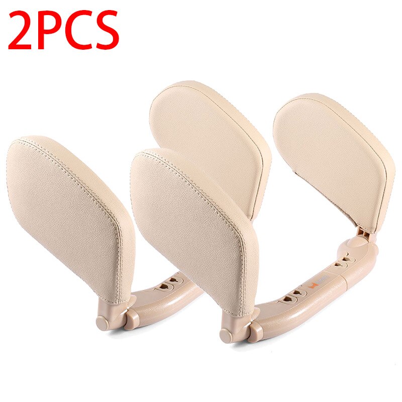 Auto Hoofdsteun Kussen Nek Kussen Reizen Rest Seat Kussen Ondersteuning Oplossing Voor Kinderen Kussen En Volwassenen Auto Seat Hoofd Auto kussen: 2pcs Beige