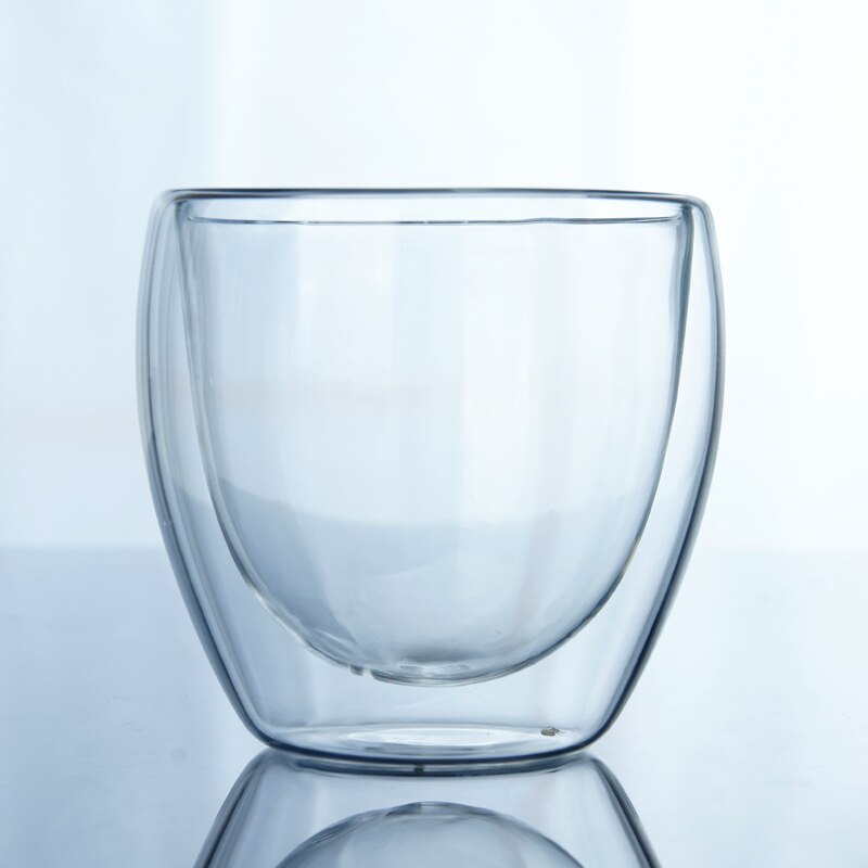 Dobbelt Vegget Glasskopp - 150ml, 250ml, 350ml, 450ml - Termisk Isolert Kaffe, Te, Vin, Øl