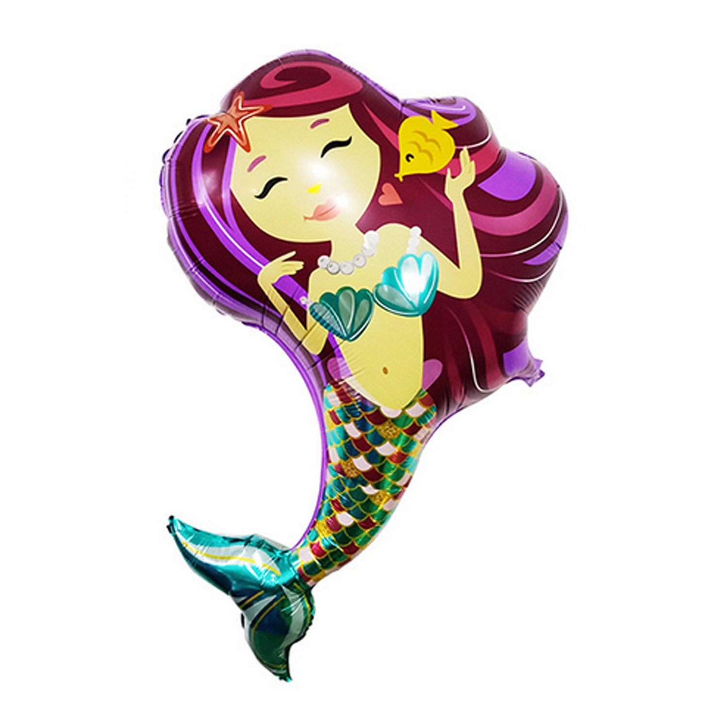 49pcs Birthday Party Decorations Set with Happy Birthday Banner Mermaid Star Foil Balloons Tassels for Girls Children