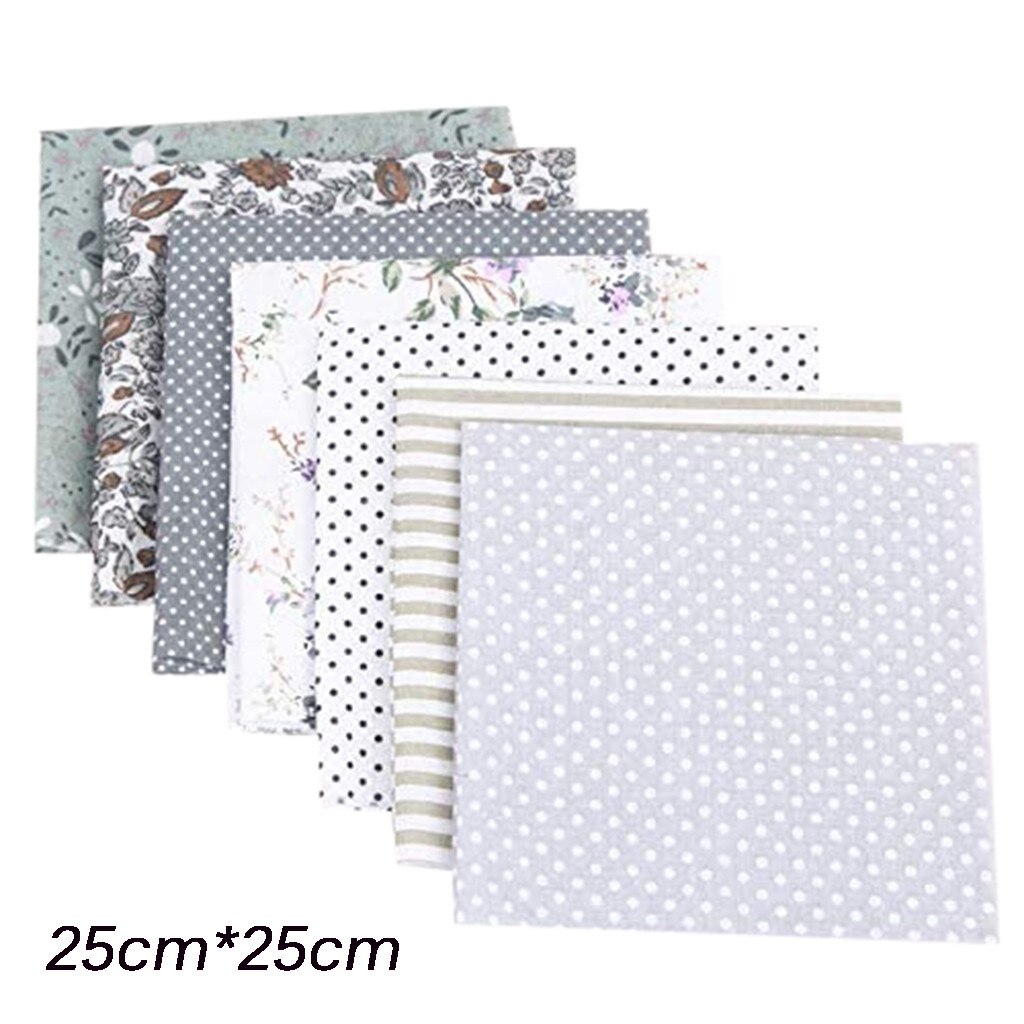 Lot de tissu artisanal en coton 7 pièces | Patchwork carrés Quilting couture, bricolage, motif Floral imprimé Patchwork, tissu en coton