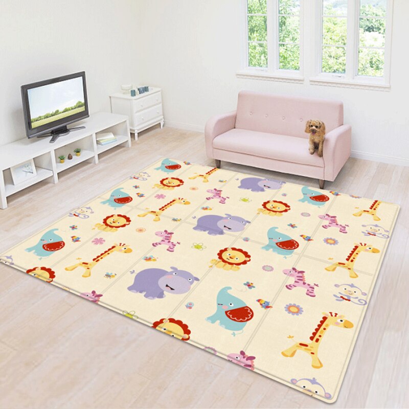 180*100*1cm vandtæt baby foldemåtte legemåtte legetøj stort puslespil legemåtte crawling pad bærbare dobbeltsider børnetæppe