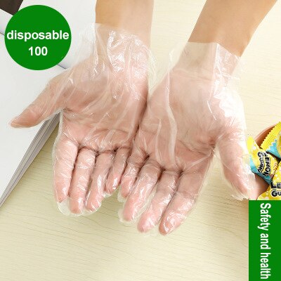 100 stuks wegwerphandschoenen, transparante beschermende handschoenen voor de horeca en schoonmaak