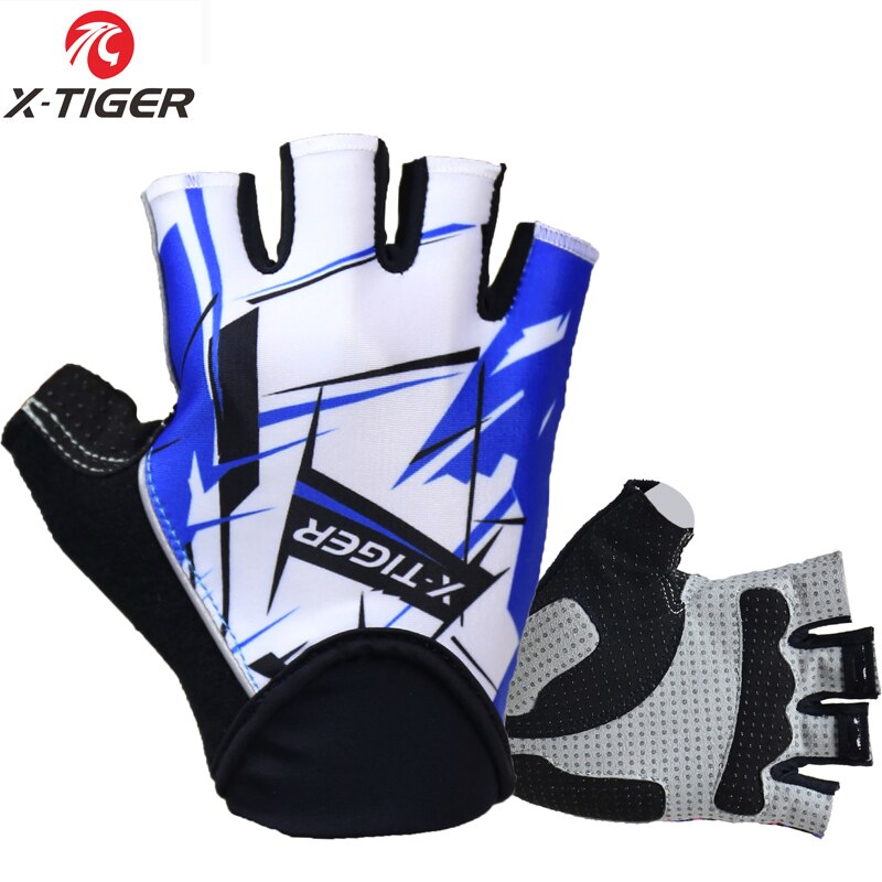 X-tiger-guantes de Ciclismo de , guantes a prueba de golpes con medio dedo para bicicleta de montaña y ciclismo, ropa deportiva para hombre: Style 1 / XL