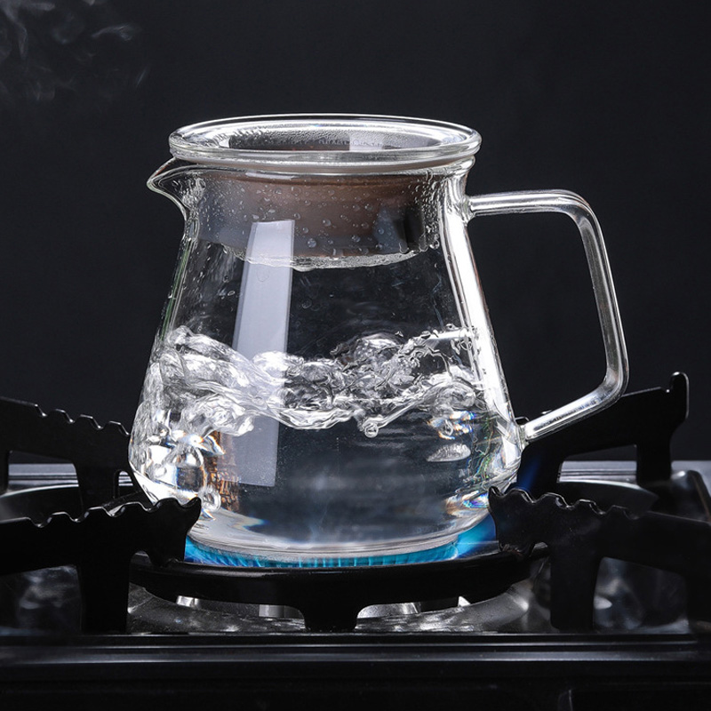 Borosilicate Glass Coffee Pot with Lid Pour Over Coffee Maker Hario V60 Portable Drip Kettle Tea Pots Espresso Coffe Percolator