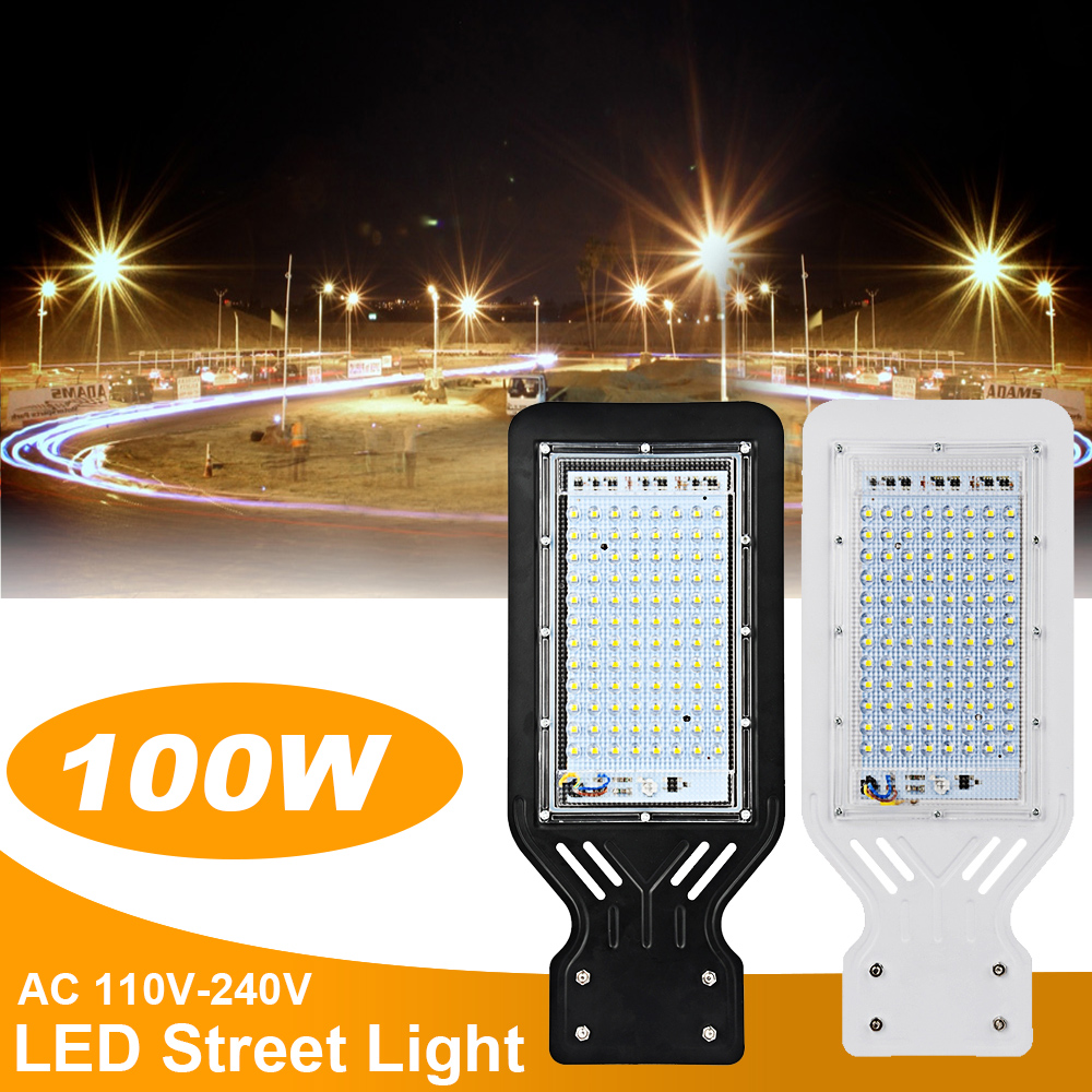 Led gadelys område parkeringsplads gård stald udendørs væg 100w lampe industrihave firkant motorvej farola vej
