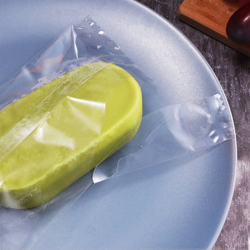 Food Grade Ice Lolly Bags Disposable Plastic Transparent Popsicle Bags Freeze Treat Storage Ice Popsicle Mold Bag 100Pcs/Set