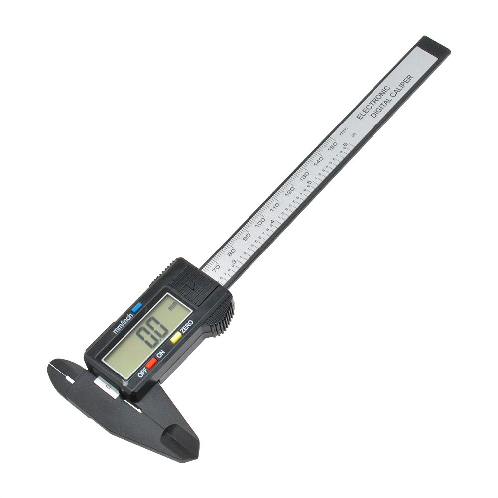 Measuring Tool Carbon Fiber Digital Vernier Caliper 6 inch LCD Display ...