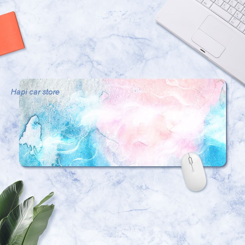 Large Marble Desk Pad Mouse Pad Gamer Waterproof Kawaii Desk Mat Computer Keyboard Table Decoration Cover Gaming Player Mice Mat: 300x800x2mm 24