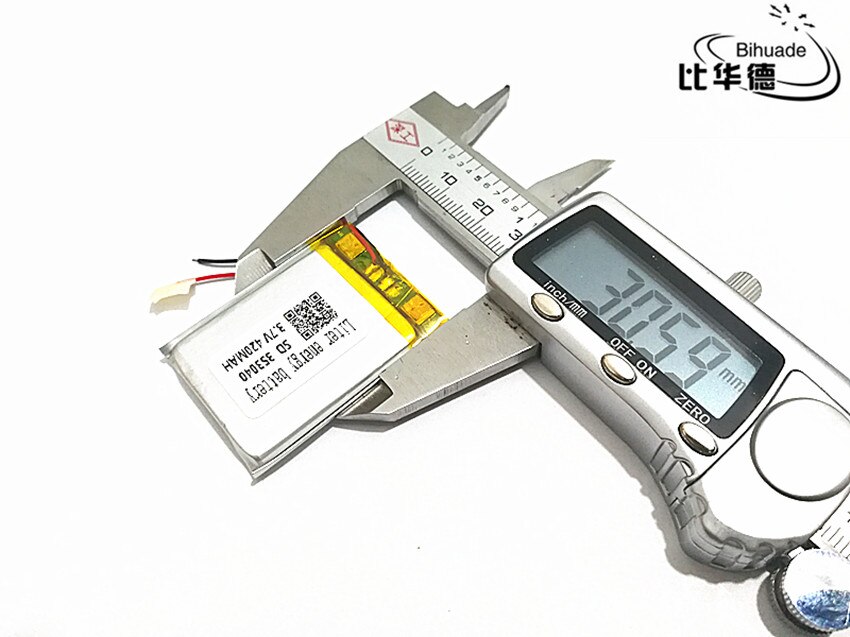 Freies 3,7 V 420 mAh 353040 Lithium-Polymer LiPo Akku Für Mp3 Mp4 Mp5 DIY