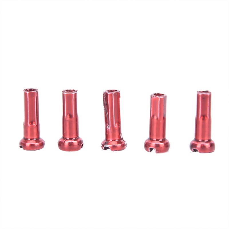 72 stk 1.5cm x 0.6cm flerfargede alu sykkelhjul eiker nipler terrengsykkel sykkel eiker nipler for sykkelhjul: Rød
