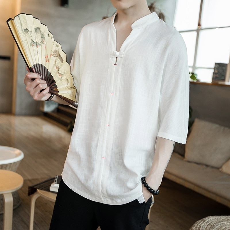 Perinteiset kiinalaiset vaatteet miehille topit itämaiset paidat pusero cheongsam pellava vintage itämaiseen tyyliin vaatteet hanfu miehet 11248