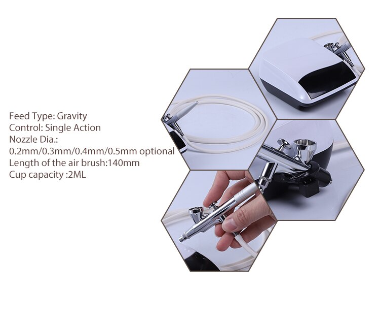 Mini Airbrush Compressor kit For Decorating Cake Grandado