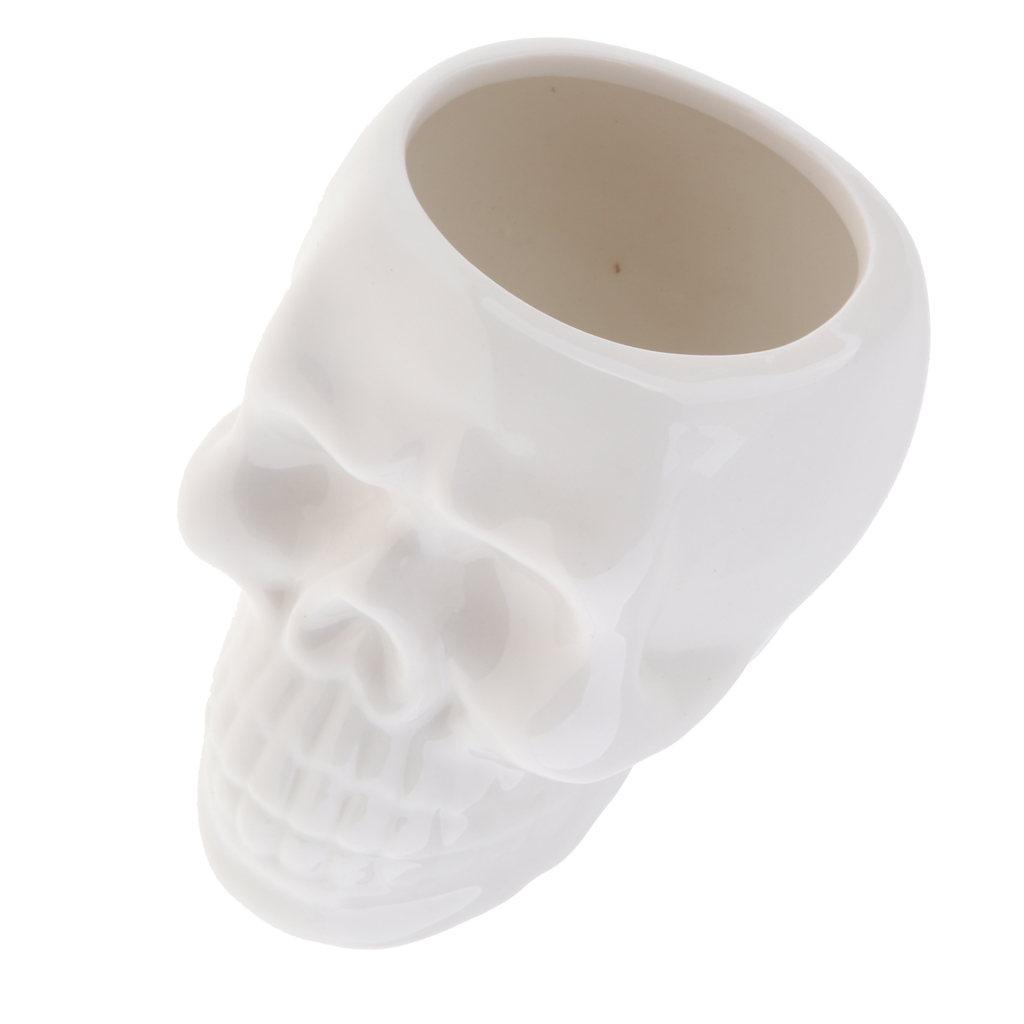 Maceta de cerámica con forma de cabeza de Calavera, y la Oficina para el hogar Decoración Retro, maceta suculenta para plantas y flores