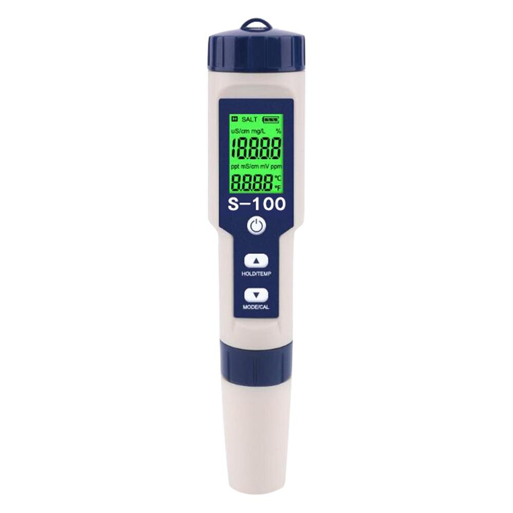 Bärbar vattenanalysator multifunktions hydrometer temperatur elektronisk salthaltsmätare 25%