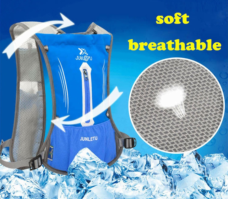 Mochila deportiva de hidratación para senderismo, chaleco para correr + bolsa de agua de 2L, bolsa de montaña con bolsa de agua portátil,