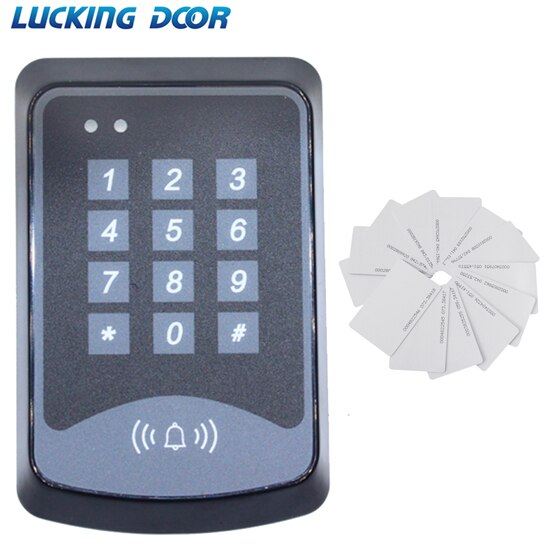 RFID Access Control System Device Machine 125Khz RFID Security Proximity Entry Door Lock 1000 user: AC and 10 ID cards