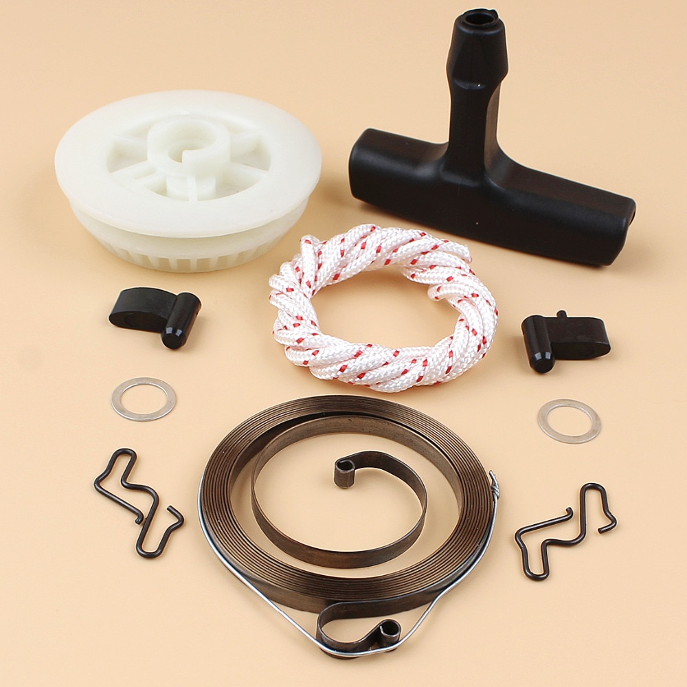 Ryggdrag starter fjäderhjul handtag grepp rep kit för stihl  ms180 ms170 ms210 ms230 ms250 021 023 025 017 018 motorsågar
