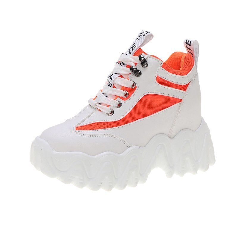 Chunky Sneakers For Women Ulzzang Platform 10cm Super High Wedge Shoes Woman Casual Shoes Ladies Trainers Female