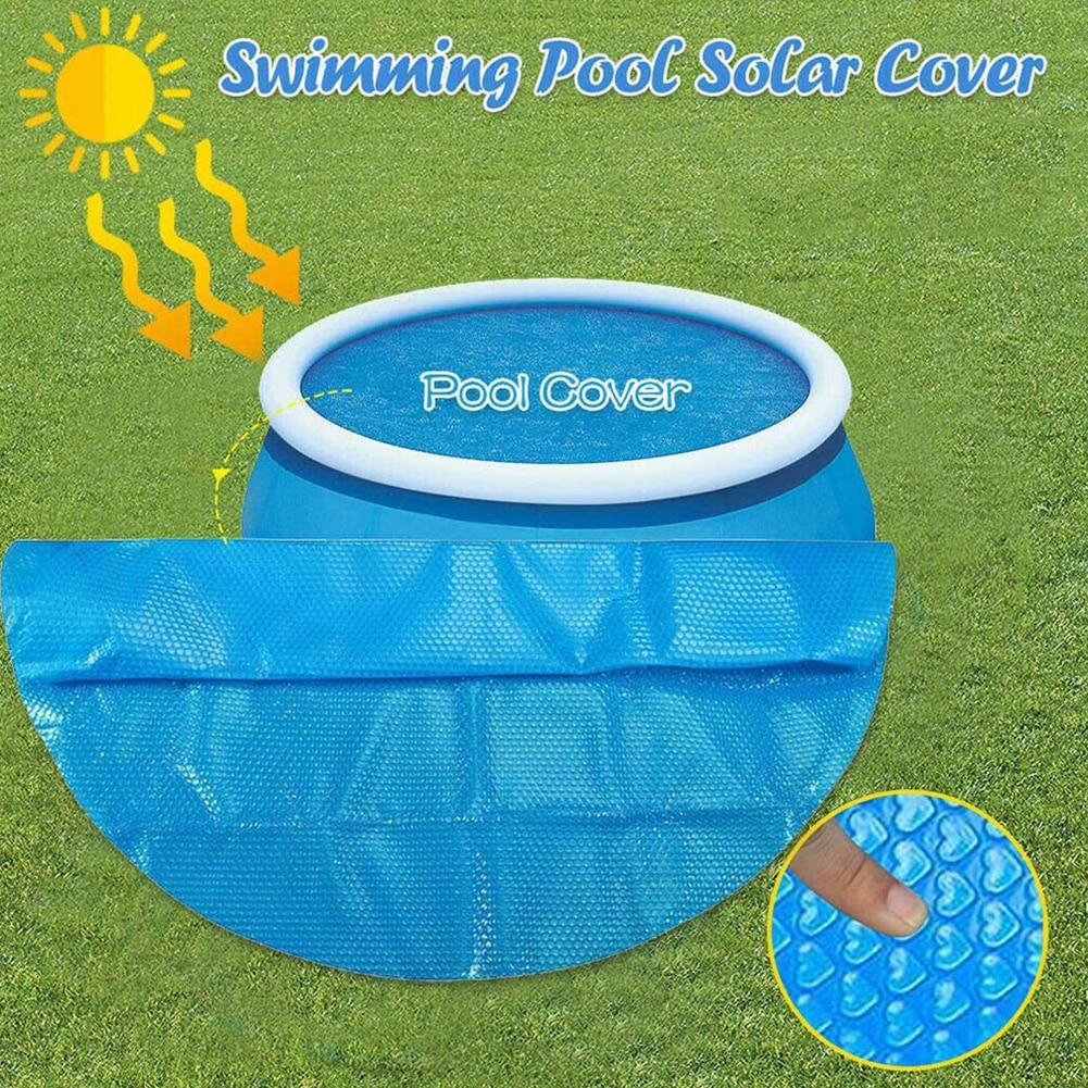 Heart Pattern Round Solar Pool Cover 12ft Dia for Inflatable Swimming Pool with Heart Pattern for Inflatable Swimming Pool
