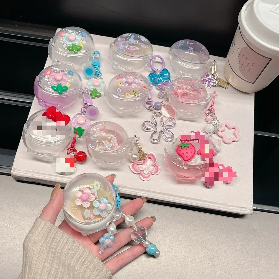 Voor OPPO Enco AIR 3/R2/r3 case mode Bloem Siliconen Transparante Oortelefoon Cover voor OPPO Enco R2 case