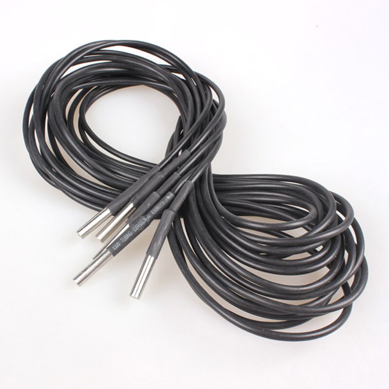 100% Brand Durable 5PCS 2M Waterproof Temperature Temp Sensor Thermal Probe DS18b20 For Thermometer Wired Cable