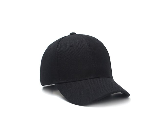 15 Color! Summer Autumn Soild Men Women Baseball Cap Adhesion Hat HipHop Adjustable Cool Sunhat: Black