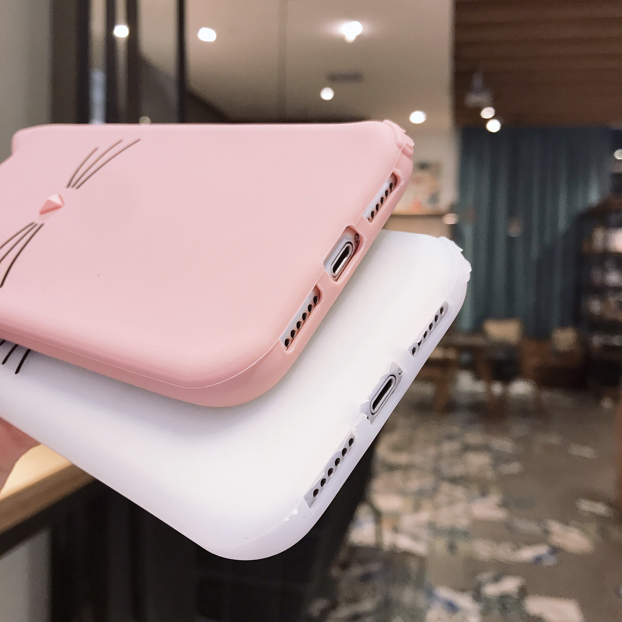 Funda para Iphone 5 5SCute silicona 3D brillo suave TPU gato fundas de teléfono Apple 6 6s 7 8 11 X XR Xs Max Fundas Coque para niña