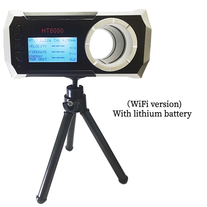 WIFI HT6000 Multifunctional for Shooting Speed Meter Ball Velocity Energy Measurement LCD voice 0-999 m Shooting Speed Tester: WiFi version