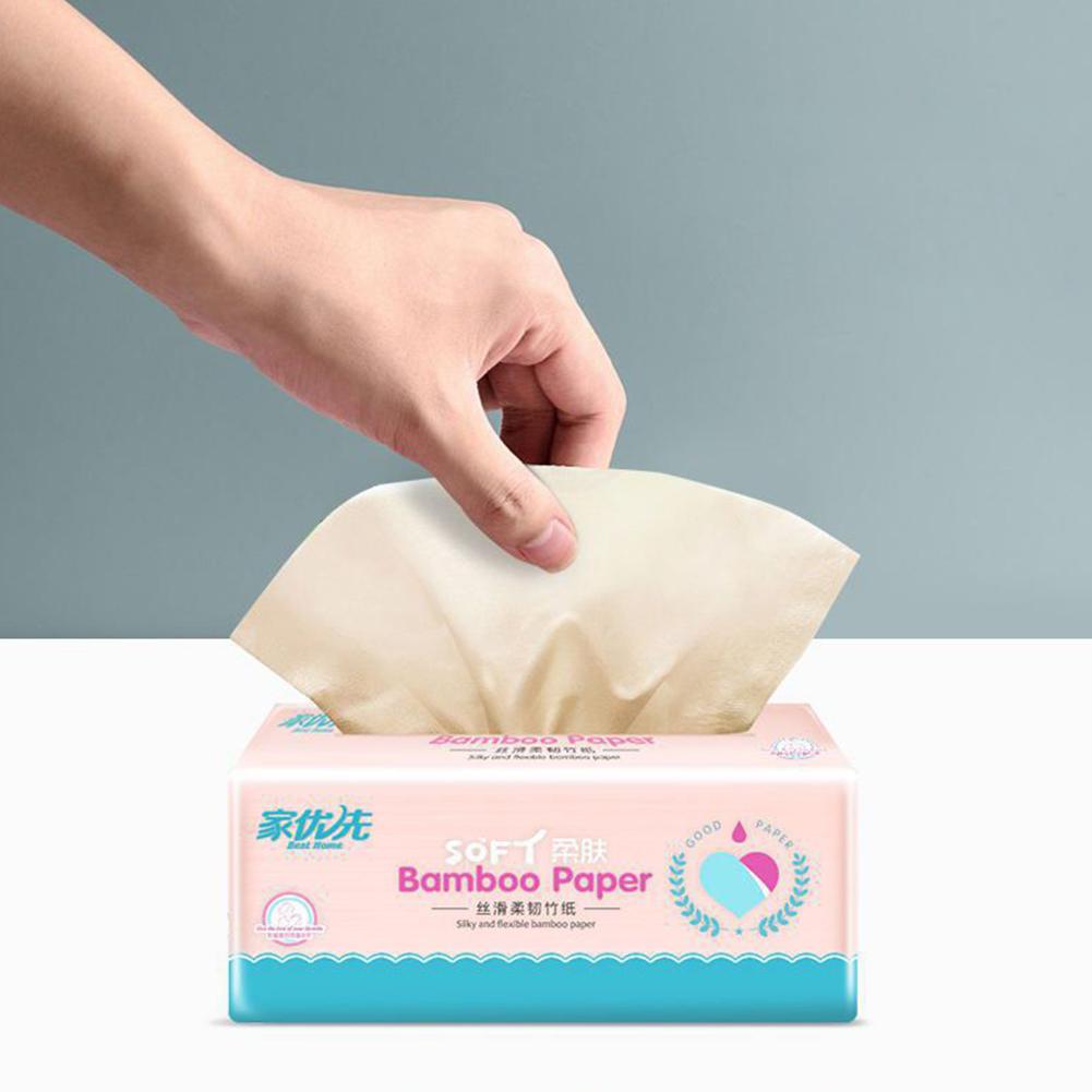 8pcs Toilet Paper 3-layer Smooth Bamboo Fibre Paper Face Oil Absorbing Paper Plant Fibres Breathable Linen Pulp