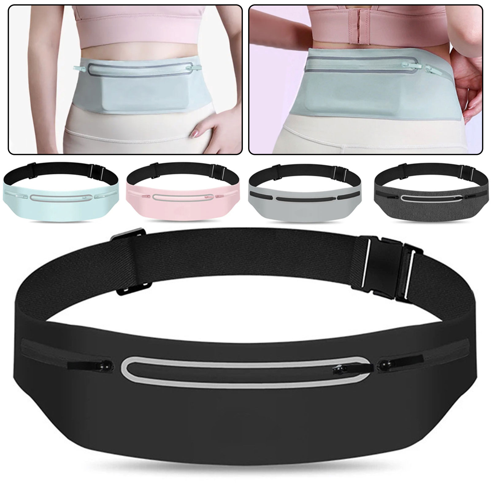 Waterdichte hardloopheuptas Verstelbare riem Heren Dames Slanke hardlooptassen Draagbare buitenkant Joggen Gym Sport Mobiele telefoon