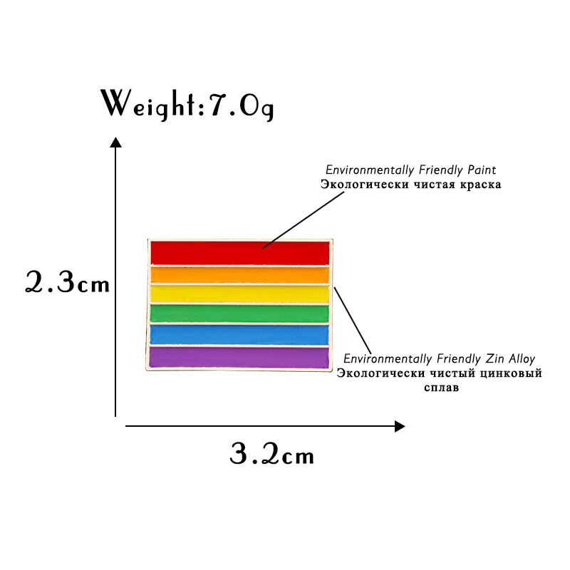 Kleurrijke Vlag Broche Creatieve LGBT Regenboog Banner Emaille Pins Cartoon Metalen Revers Pin Lesbische Gay Pride Badge