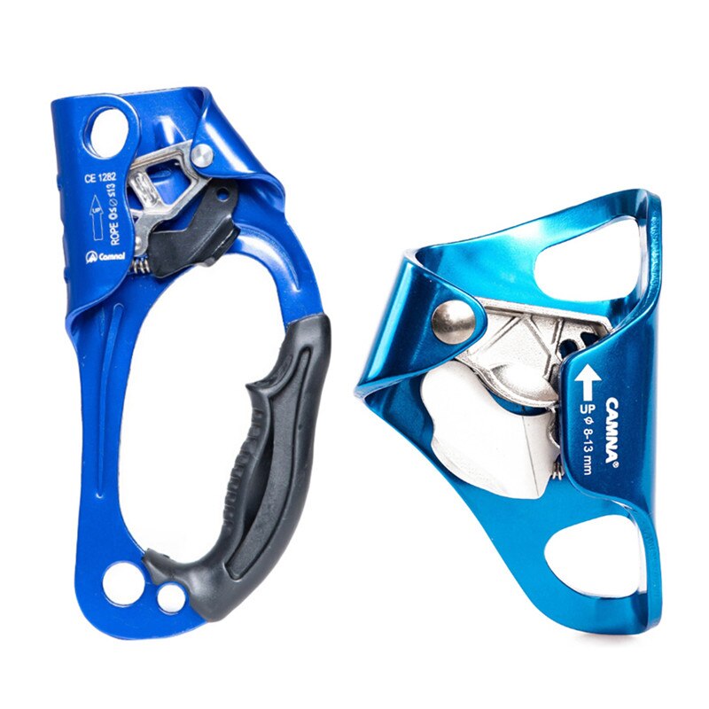 Rock Climbing Right & Left Hand Ascending durable anti-rust comfortable Device Mountaineer Handle Ascender Climbing Rope Tools