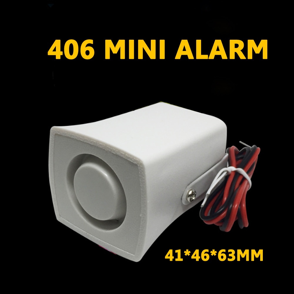 Mini Horn Alarm Sirene 105db Klang Alarm DC 12V Verdrahtete Innen Sirene für Heimat Haus Alarm System