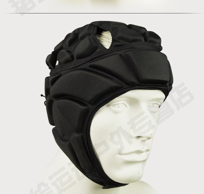 Conjuntos de fútbol profesionales para hombre, uniformes de Portero De Fútbol negra, ropa de manga larga, pantalones, ropa deportiva para deportes al aire libre: Helmet / S