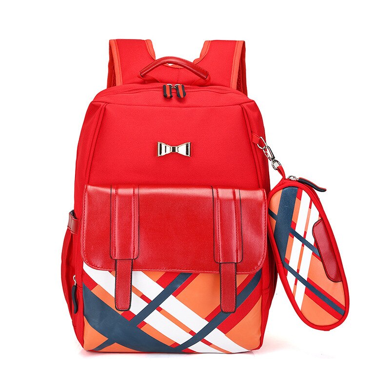 En Nylon Enfants Sacs D'école Alléger Charges Enfants Sac À Dos décontracté Cartables pour Adolescents Garçons Filles sacs À Dos mochila: red